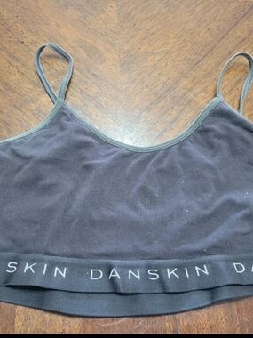 Danskin Logo Elastic Crop Bralette - Brown